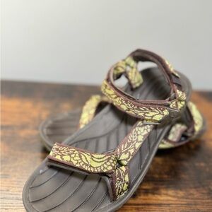 Teva Brown and Green Hiking Sandals